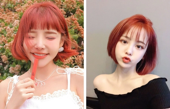 màu nhuộm đỏ cam là lựa chọn lý tưởng cho tóc