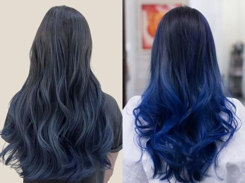 Màu nhuộm tóc xanh đen bền màu suốt 3 tháng