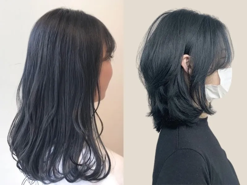 Màu tóc nhuộm xanh đen giúp bạn nổi bật giữa đám đông