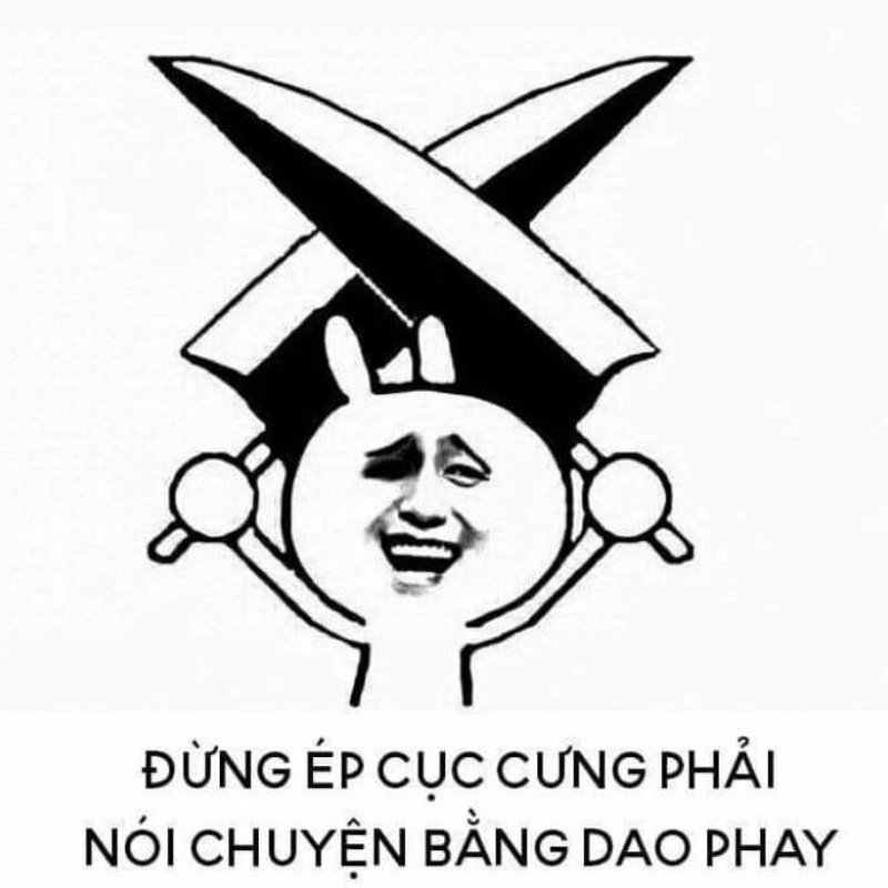 Meme hài cầm dao đỉnh cao của hài hước pha rùng rợn