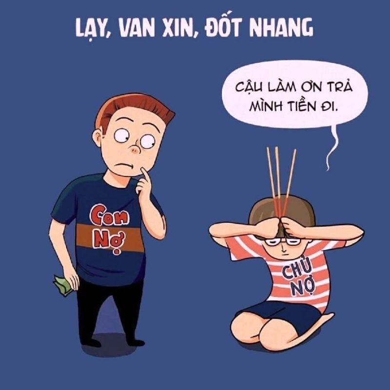 Meme đòi tiền dí tận nơi cười xỉu cho hội vay bạn bè