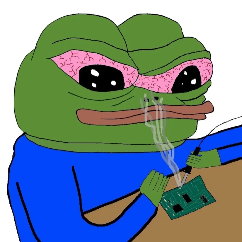 Meme ếch xanh hét to, biểu cảm căng thẳng nhưng buồn cười