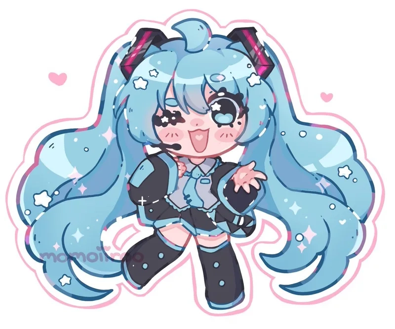 Miku chibi tạo nên nét riêng biệt cho fan anime