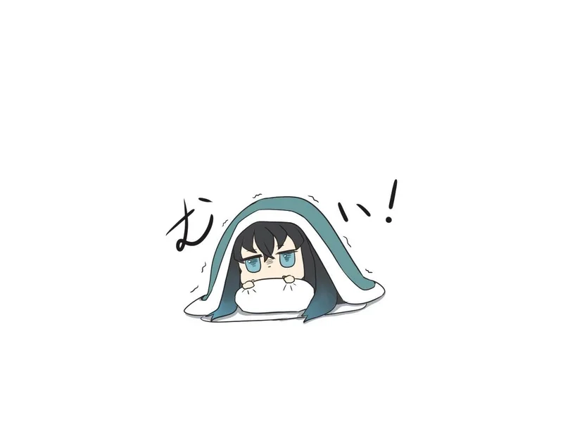 Muichirou chibi cute với các nét vẽ đơn giản nhưng đầy sức hút