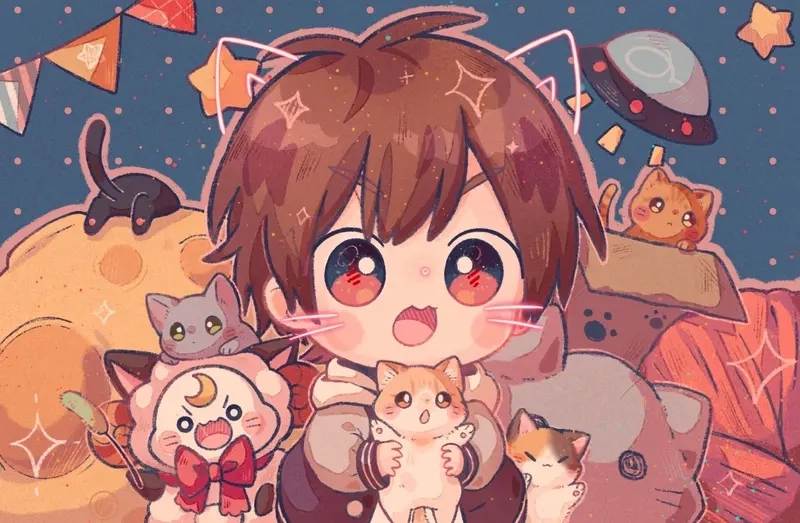Nền chibi cute ngọt ngào ngộ nghĩnh