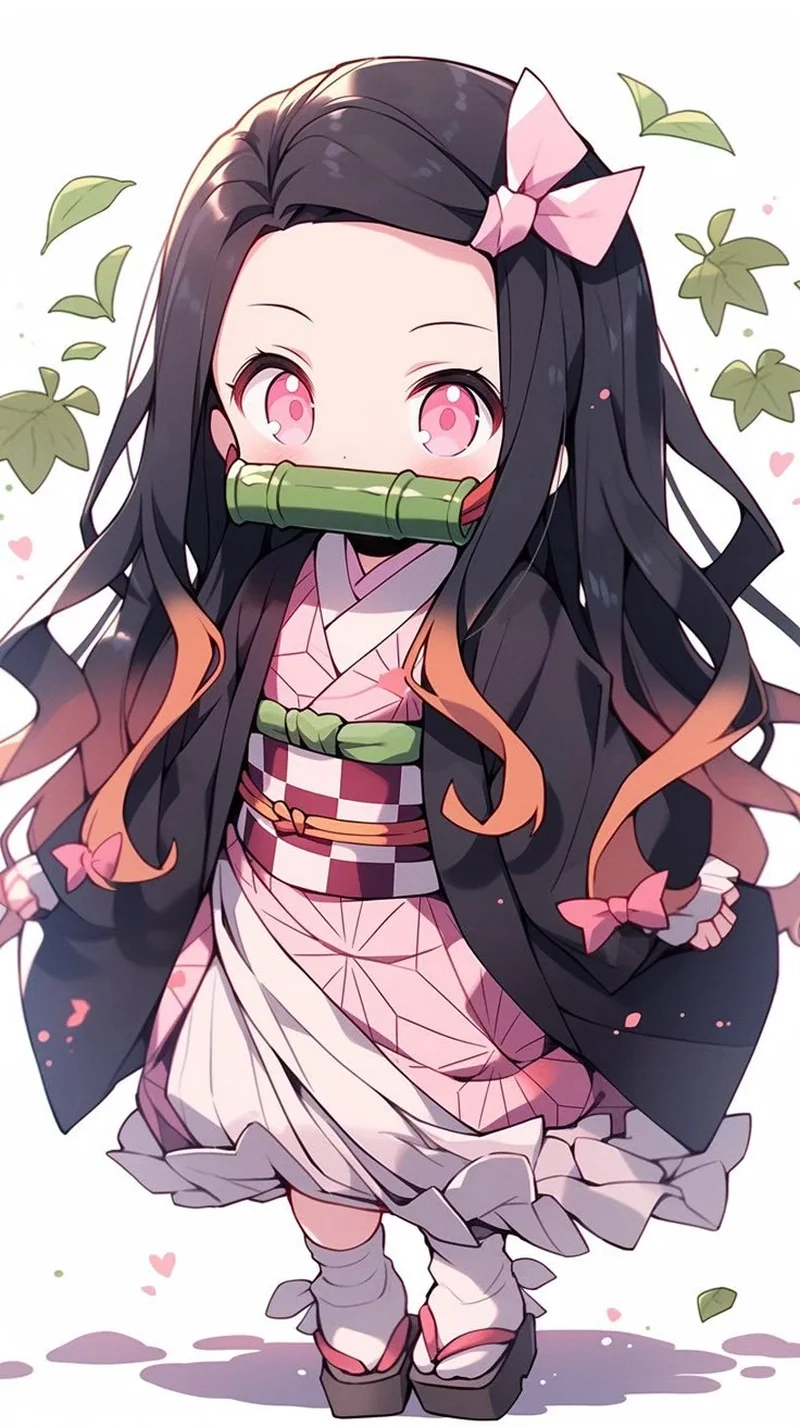 Nezuko chibi dễ vẽ với từng bước hướng dẫn chi tiết