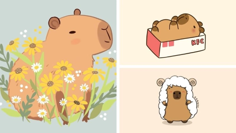 Ngắm nhìn ảnh capybara chibi cực xinh không thể bỏ lỡ