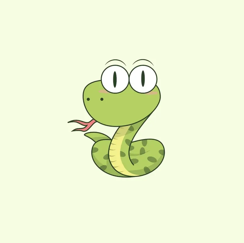 Ngắm nhìn bé rắn chibi siêu dễ thương