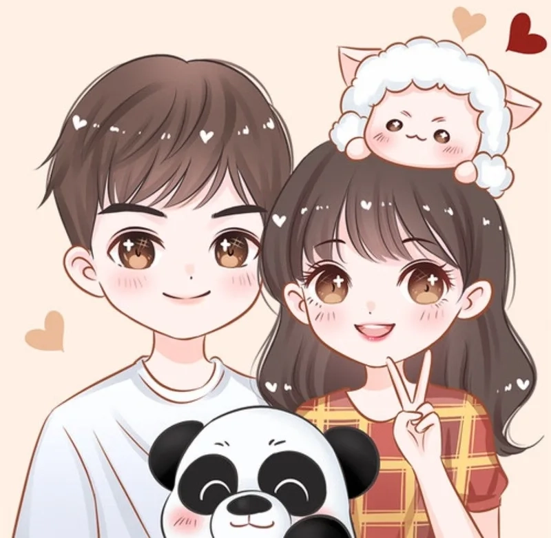 Ngắm nhìn bộ hình cặp đôi chibi cute muốn xỉu