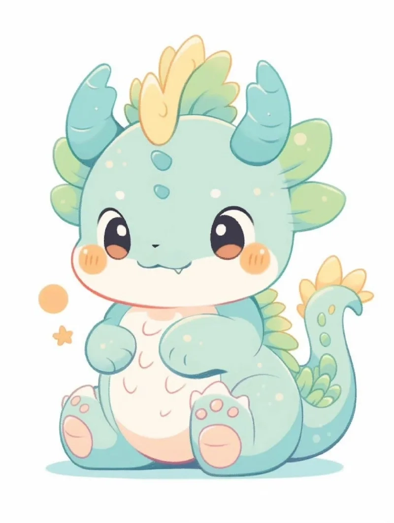 Ngắm nhìn con rồng chibi siêu dễ thương