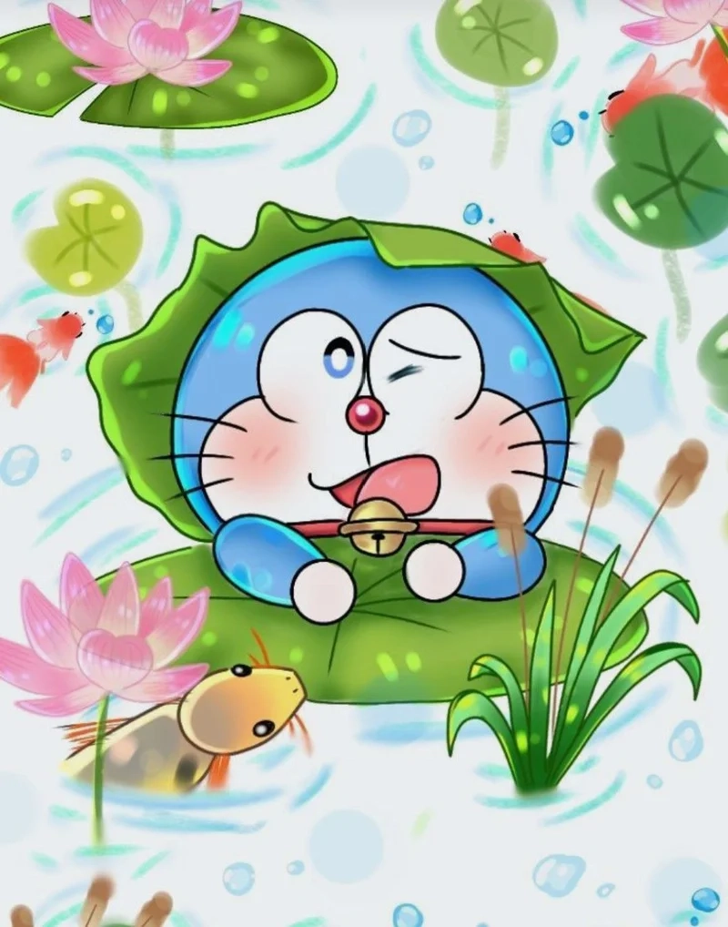 Ngắm nhìn hình doremon cute chibi là hết stress