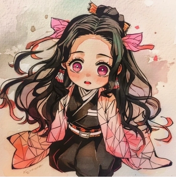Ngắm nhìn Kamado Nezuko chibi phiên bản đáng yêu hết nấc