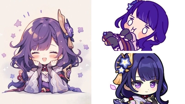 Ngắm nhìn Raiden Shogun chibi siêu dễ thương & đáng yêu