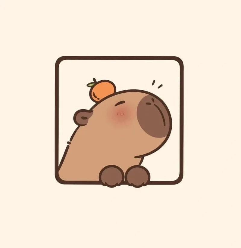 Ngập tràn sắc màu hình vẽ capybara chibi siêu hot