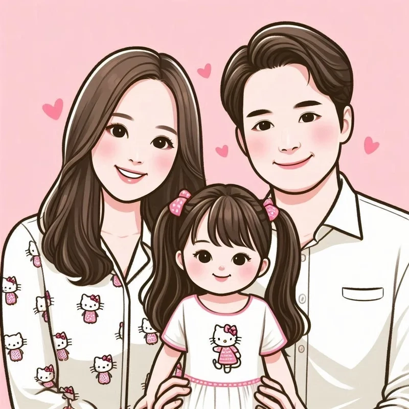 Ngập tràn yêu thương với hình ảnh gia đình chibi đầy sắc màu