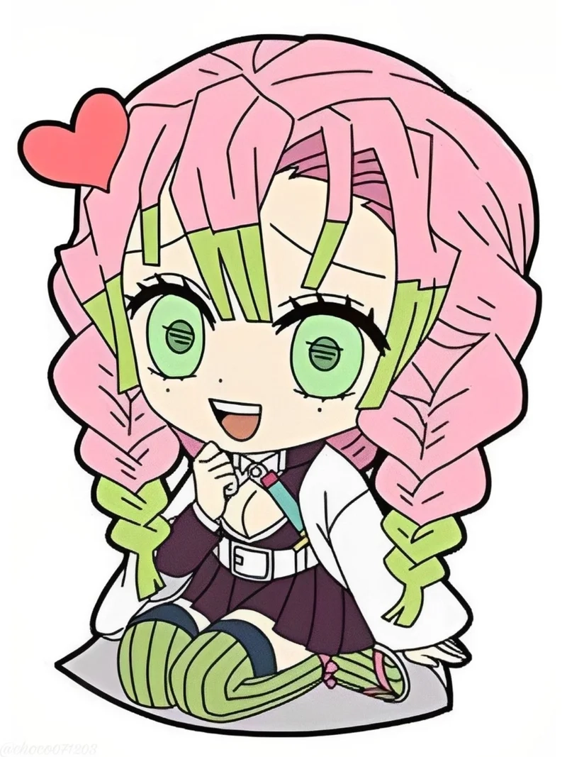 Ngất ngây với nụ cười ngọt ngào của mitsuri chibi cute