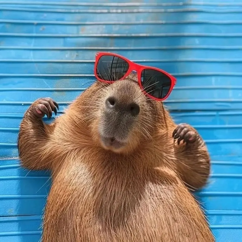 Ngầu như capybara king meme đội vương miện siêu quyền lực