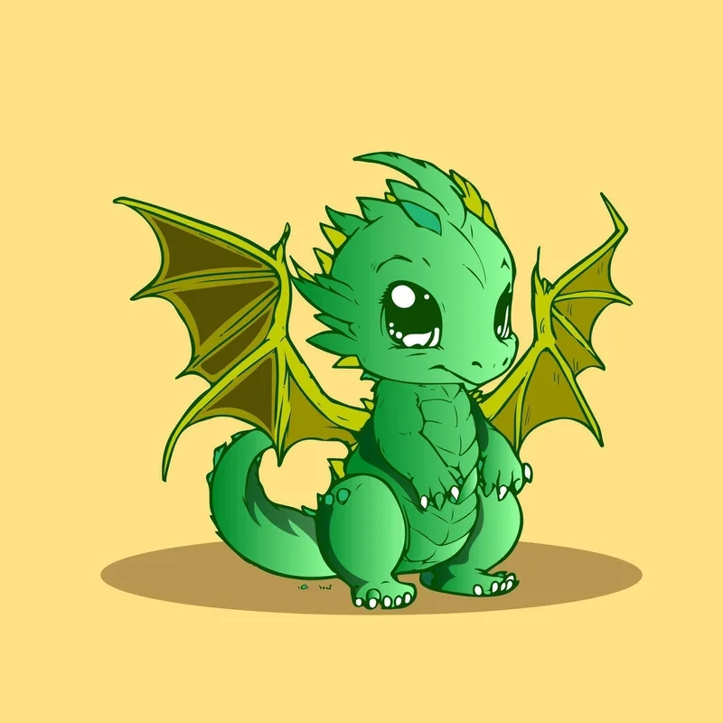 Nhìn là yêu ngay bé rồng chibi siêu dễ thương