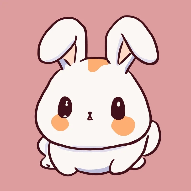 Nhìn một lần là mê ngay hình con thỏ cute chibi