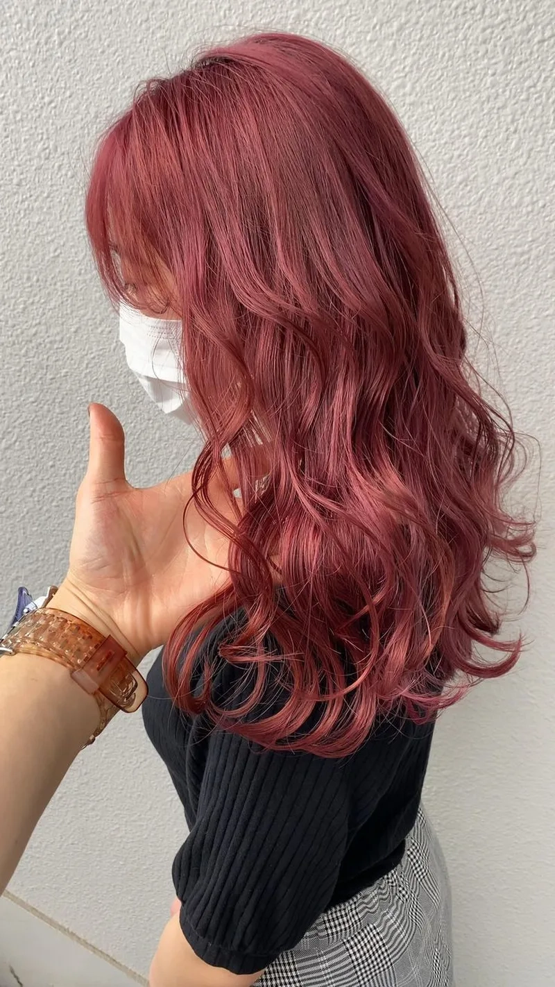 Nhuộm nâu đỏ cherry tone màu độc đáo
