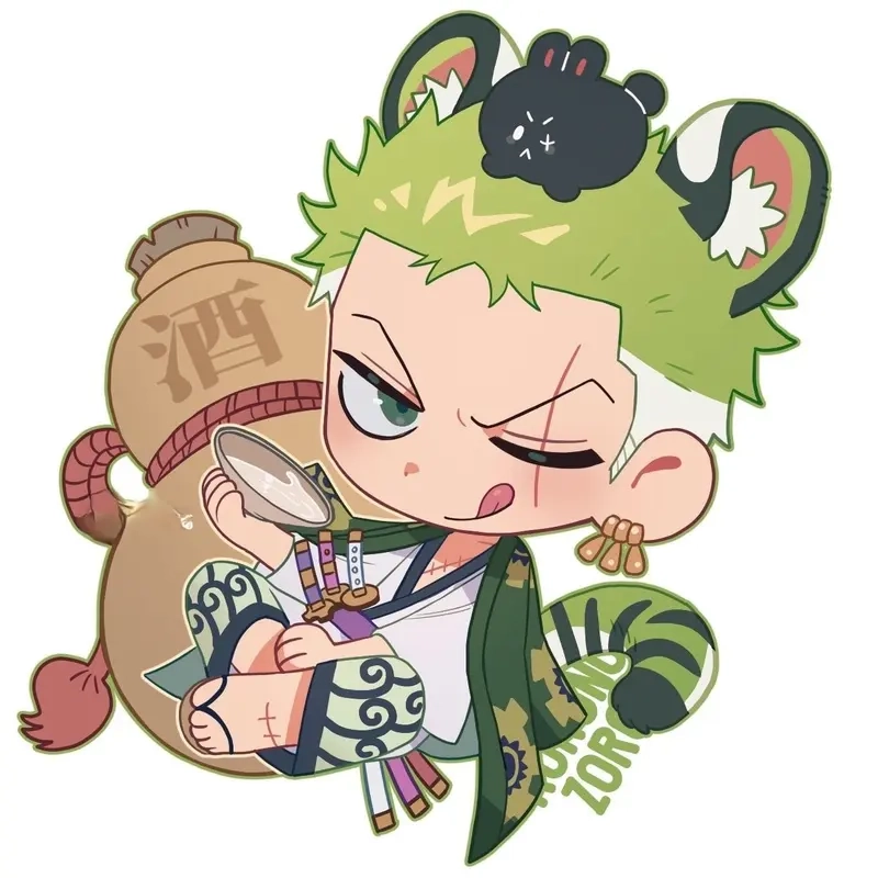 One piece chibi head siêu dễ thương cho fan yêu thích