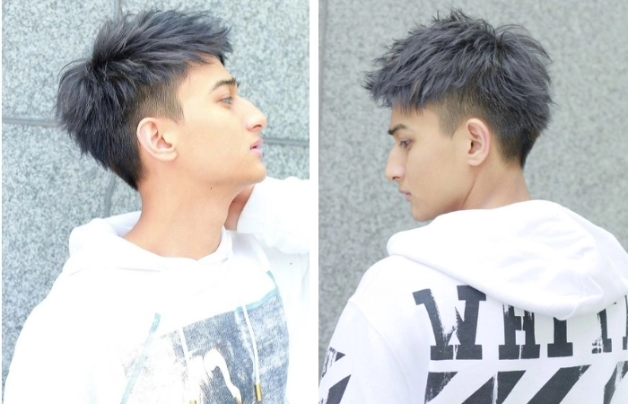 Phong cách độc đáo với kiểu tóc mohican màu xám khói cá tính