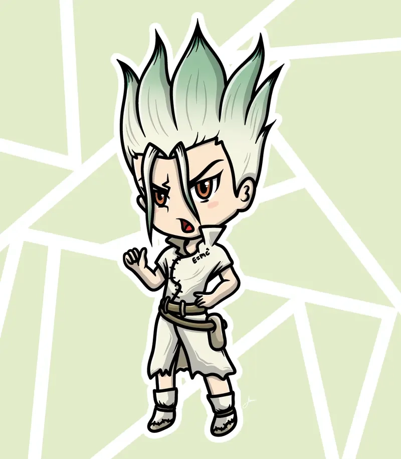 Senku chibi là một phiên bản dễ thương mà mọi fan anime đều yêu thích