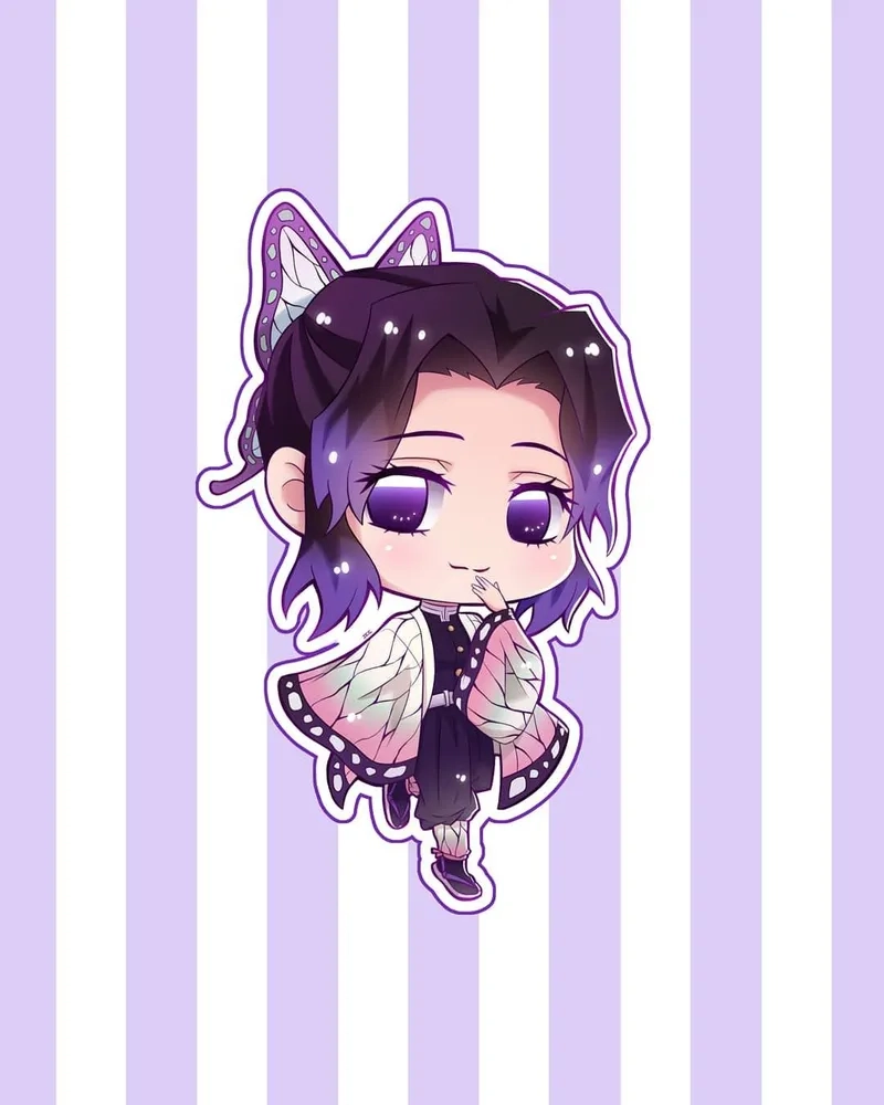 Shinobu chibi official art siêu đẹp và đầy tính nghệ thuật