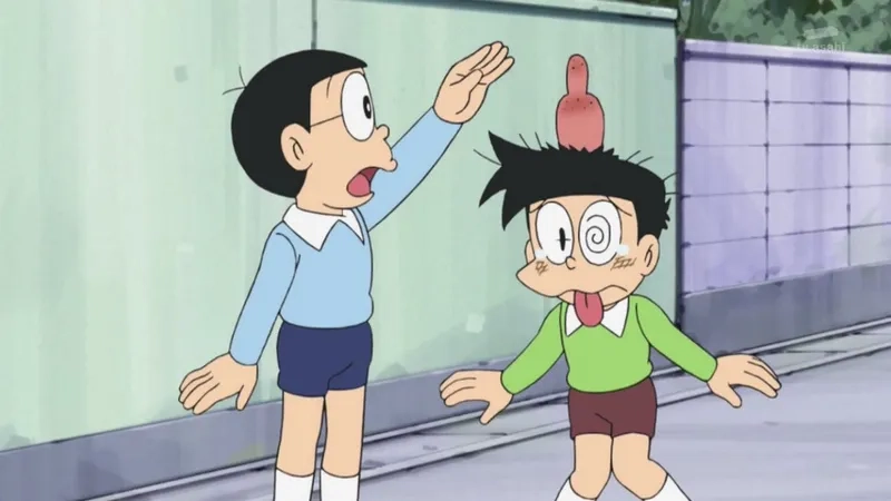 Suneo x Nobita luôn mang đến những trận đấu tranh tài hấp dẫn