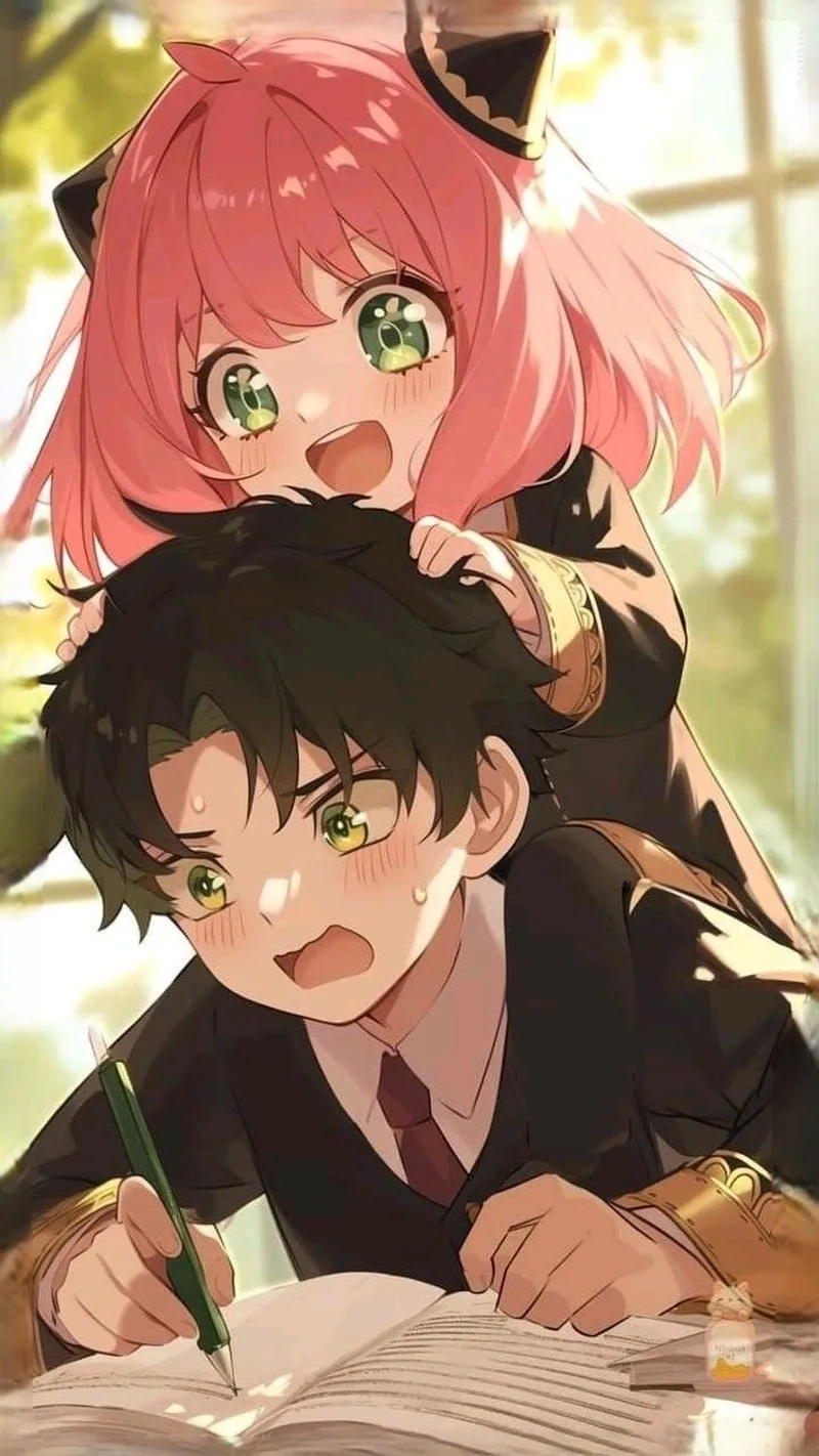 Tải ảnh anime Anya và Damian siêu cute cho fan