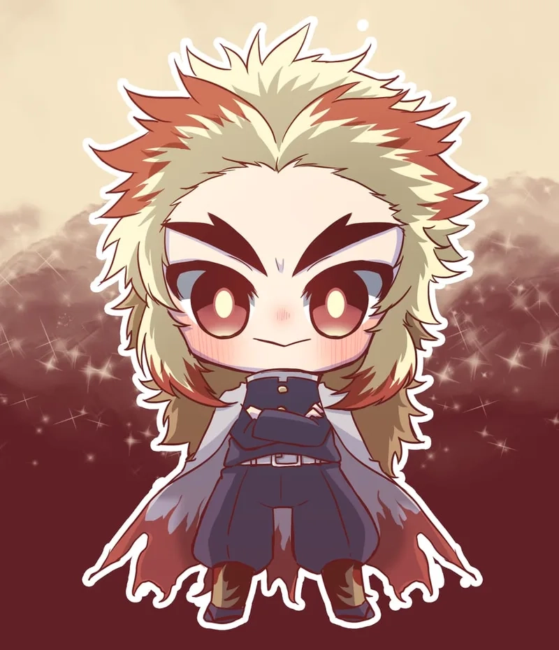 Tải ngay png rengoku chibi cute để làm hình nền cực yêu