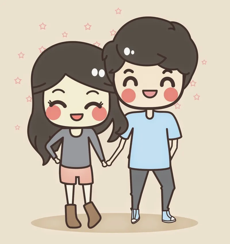 Tải về ảnh cặp anime chibi siêu cute