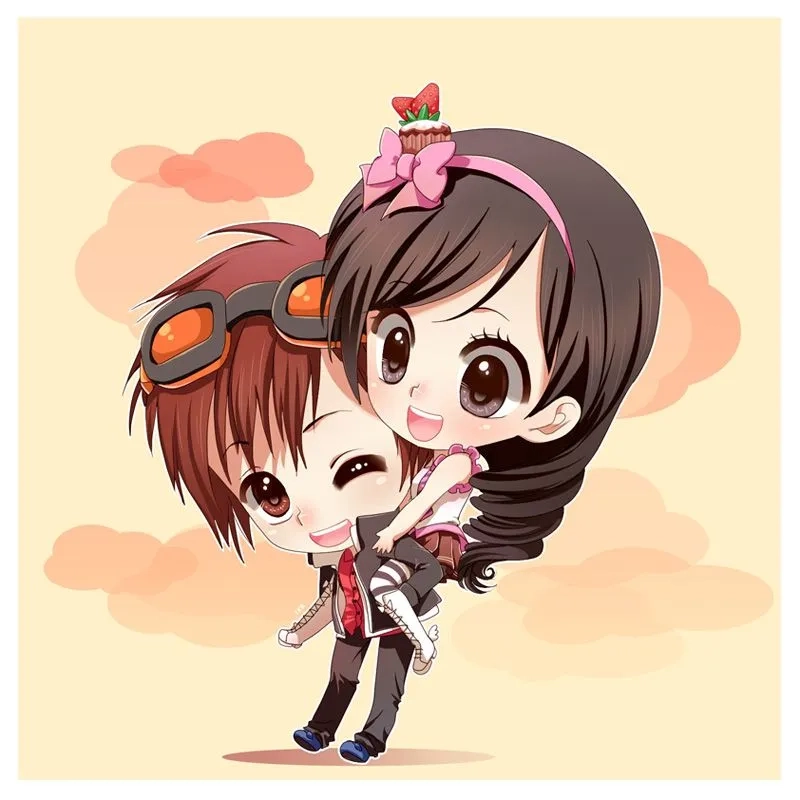 Tải về hình chibi cute cặp đôi siêu dễ thương