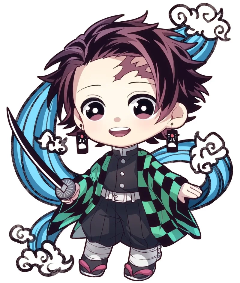 Tanjiro chibi cực kỳ dễ thương và dễ vẽ