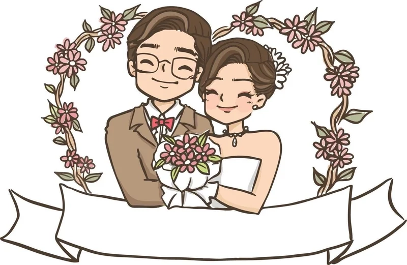 Tạo điểm nhấn với ảnh chibi cô dâu chú rể