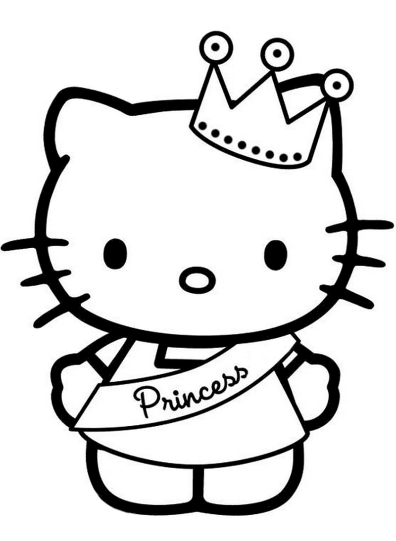 Tập tô hello kitty giúp bé yêu rèn luyện khả năng vẽ tranh