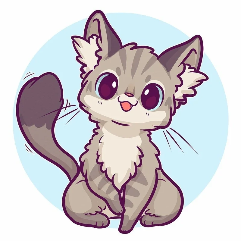 Thế giới đáng yêu bắt đầu từ hình mèo chibi cute