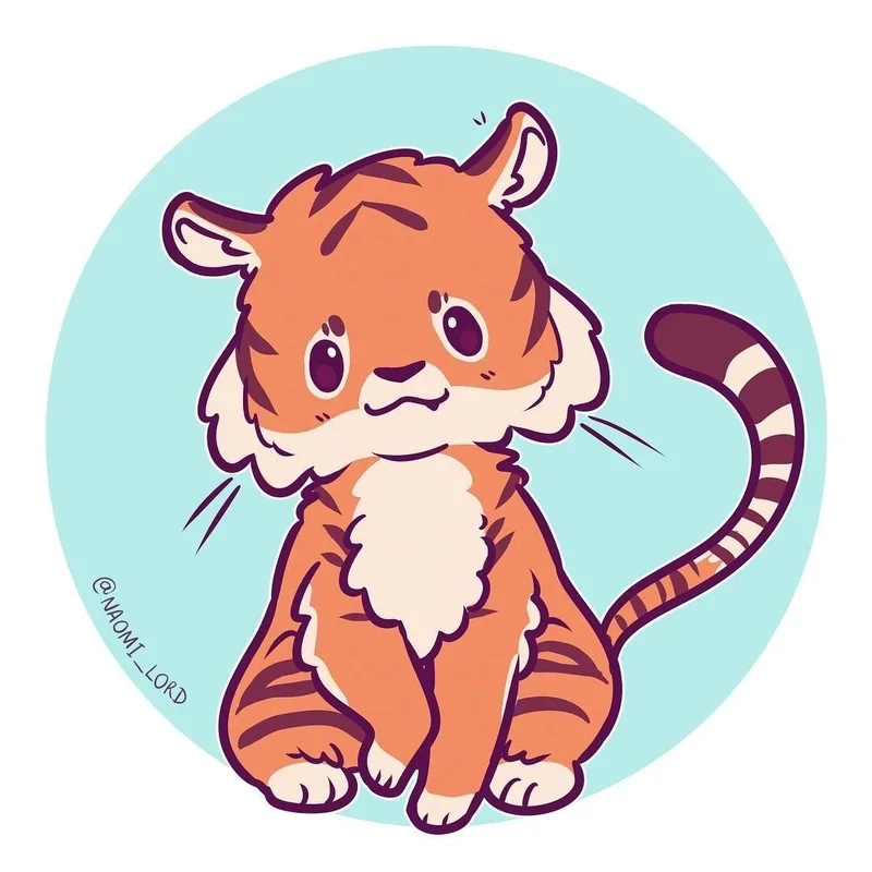 Thêm phần sinh động với con hổ chibi siêu đáng yêu