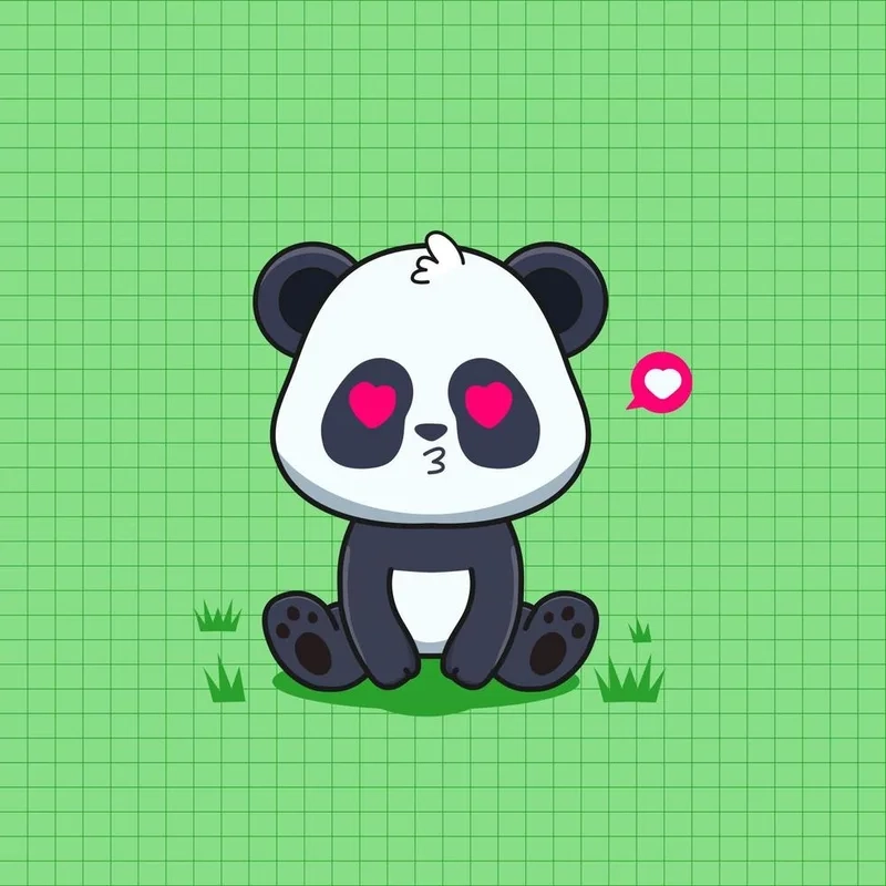 Thêm vào bộ sưu tập của bạn gấu trúc cute chibi siêu xinh