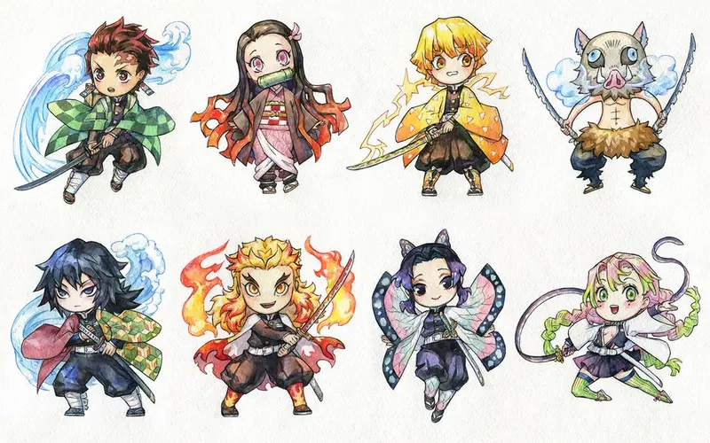 Thích mê với chibi cute hình ảnh thanh gươm diệt quỷ chibi mới nhất