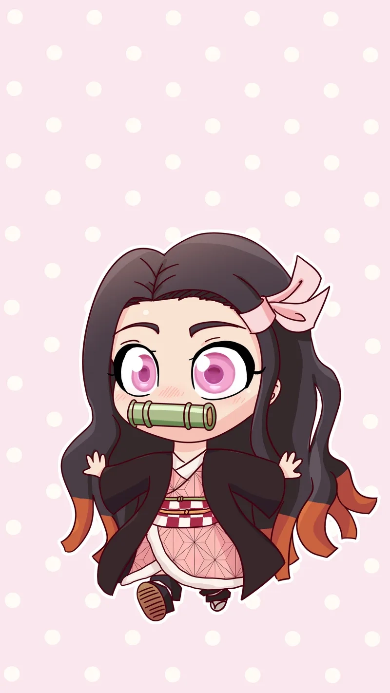 Tìm thấy Nezuko chibi cute trong các bức tranh anime đáng yêu
