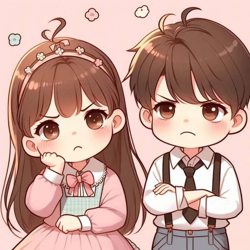 Tình yêu lên sóng cùng avatar chibi cặp đôi hình cute