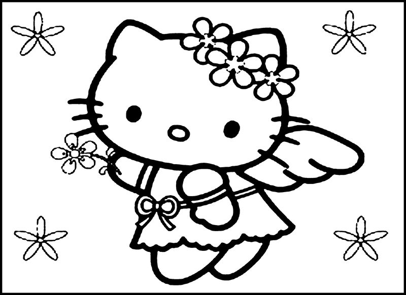 Tô màu tranh hello kitty giúp bé phát triển khả năng sáng tạo