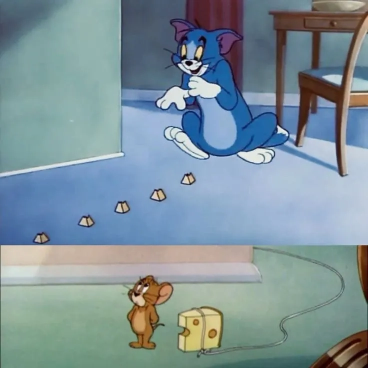 Tom and jerry ảnh meme tết hài hước giúp Tết thêm rộn ràng