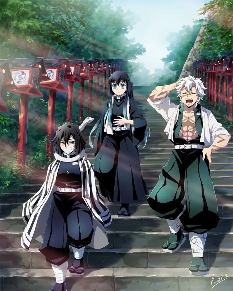 Trận chiến nảy lửa Muichiro vs Sanemi and Obanai khiến fan choáng ngợp