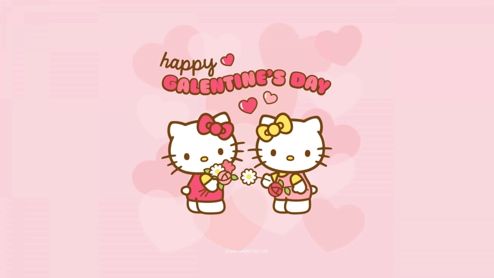 Tranh vẽ Hello Kitty hình line art siêu dễ thương