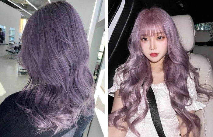 Tự làm đẹp cùng cách nhuộm tóc màu tím khói tại nhà