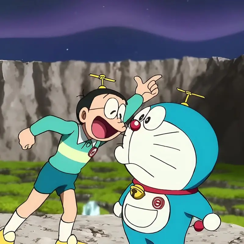 Tuổi thơ ai mà không biết Nobita va Doraemon cực kỳ thân thiết