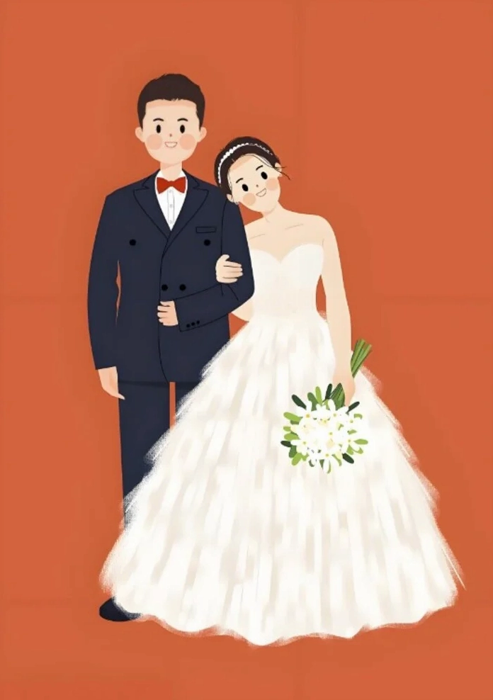 Tuyển Tập Ảnh Cô Dâu Chú Rể Chibi Ngọt Ngào và Đáng Yêu