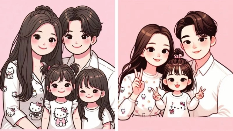 Tuyển tập ảnh gia đình chibi cực đẹp và đáng yêu nhất
